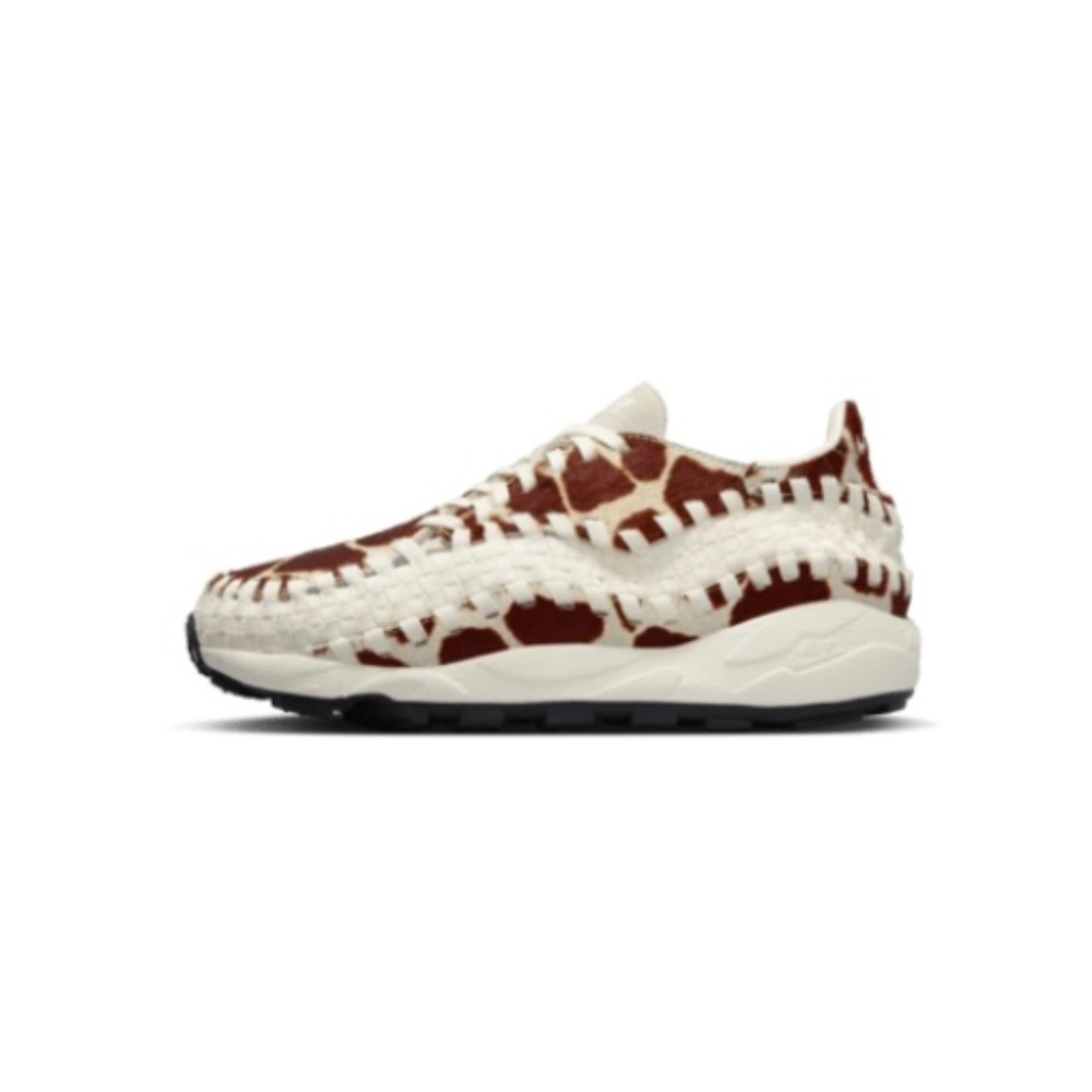 Nike Air Footscape Woven Cow Hair Women's 9.5 Mens 8‎ White Brown